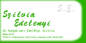 szilvia edelenyi business card