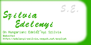 szilvia edelenyi business card